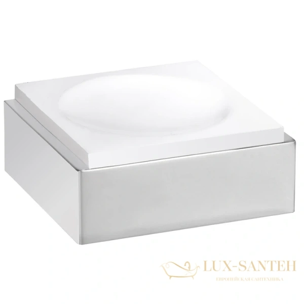 мыльница bemeta gamma 145508312, хром/белый