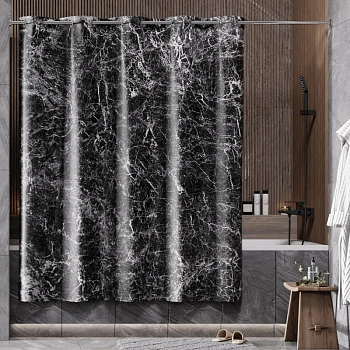 штора wasserkraft aland sc-85105 для ванной комнаты, черный