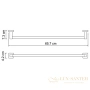 полотенцедержатель wasserkraft dill k-3930 65,7 см, хром