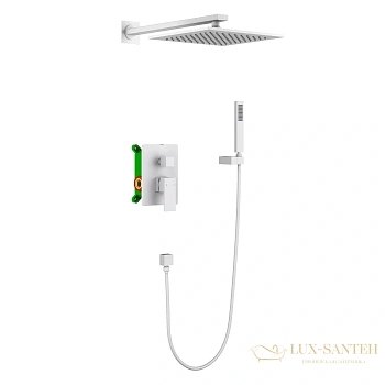 душевая система для душа встраиваемая timo selene sx-2069/16sm, белый матовый