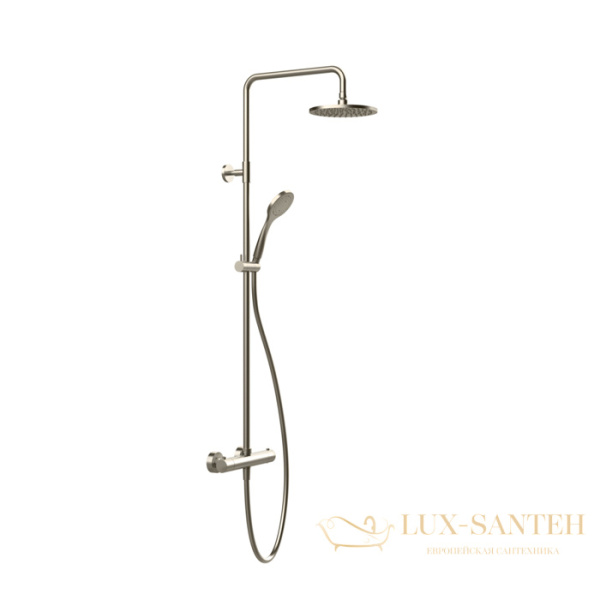 душевая система gessi emporio shower 35181.149, с термостатом, finox brushed nickel