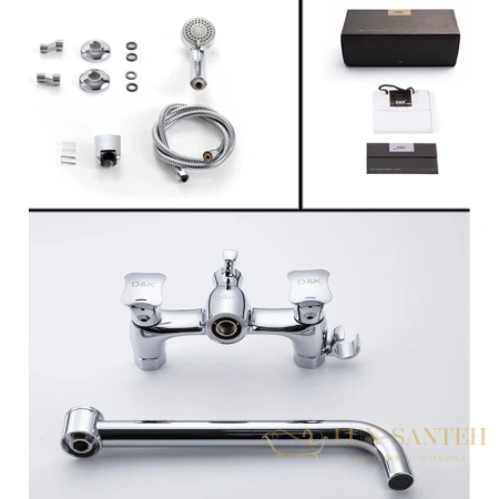 смеситель d&k hessen.grimm da1383301 для ванны, хром