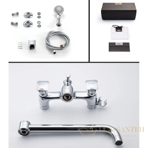 смеситель d&k hessen.grimm da1383301 для ванны, хром
