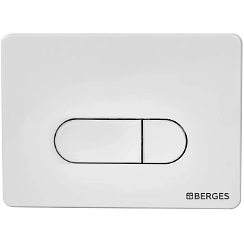 кнопка berges drop 040031 для инсталляции novum d1, белый глянец