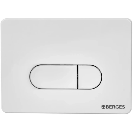 кнопка berges drop 040031 для инсталляции novum d1, белый глянец