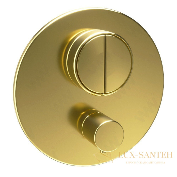 термостат для душа встраиваемый almar core e176632.go, внешняя часть, на 2 выхода, золото pvd