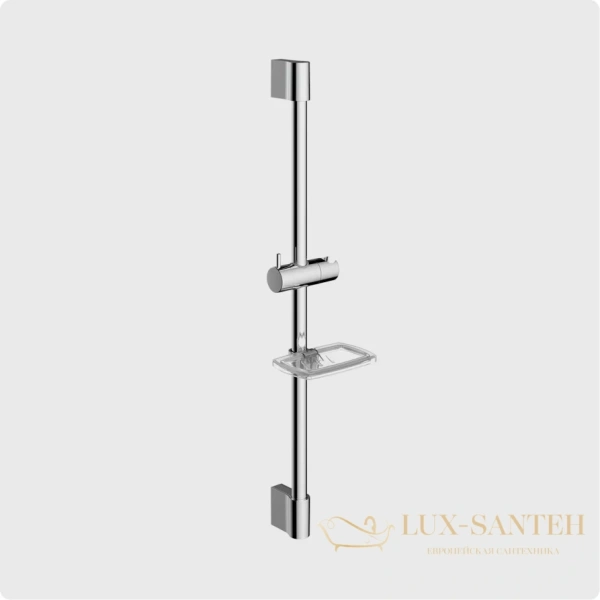 душевая штанга aquame aqm8203cr, с мыльницей, хром