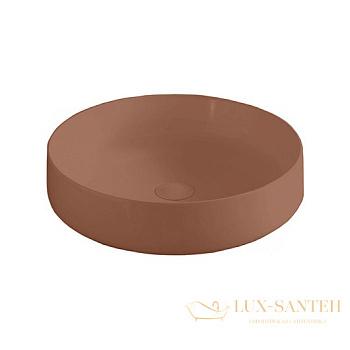 раковина накладная artceram cognac 48 col002 40 00 ø 480 мм, brown tortora matt