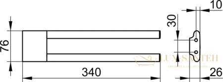 полотенцедержатель двойной keuco edition 400 11519010000 34 см