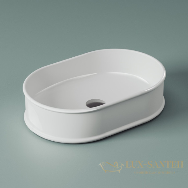 раковина artceram atelier atl002 01 00 накладная 60 см, белый глянцевый