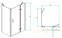 душевой уголок rgw passage 41087792-084r pa-77b r 90x120, профиль черный, стекло прозрачное