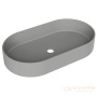 раковина накладная aqueduto espiral, esp0230, овальная 390*600, серый матовый