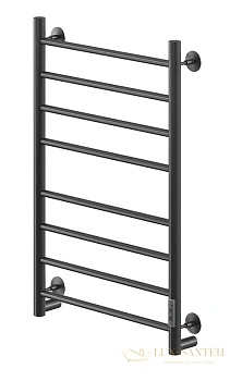 полотенцесушитель электрический кабельный ника way-2 80/50 ral9005 черный матовый u