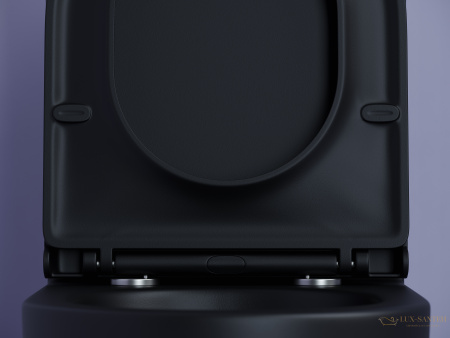 унитаз напольный безободковый ceramica nova metropol cn4001mb, с бачком и сиденьем микролифт, черный матовый