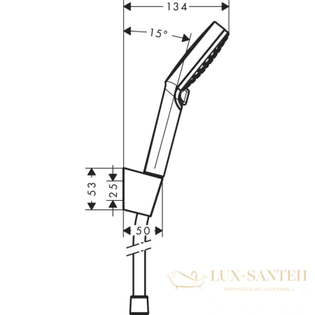 душевой набор hansgrohe crometta vario porter ecosmart хром-белый 26694400