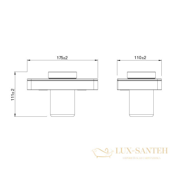 стакан для зубных щёток lemark glass line 9731034 с держателем, хром/черное стекло