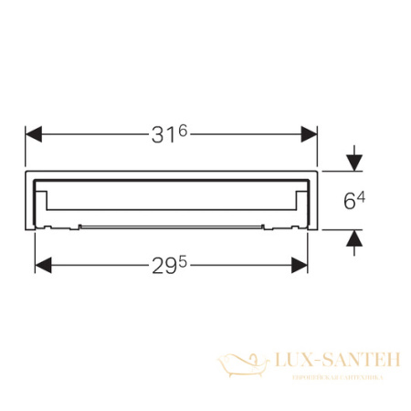 декоративный элемент для внутристенного трапа geberit 154.339.00.1 для облицовки плиткой, с рамкой