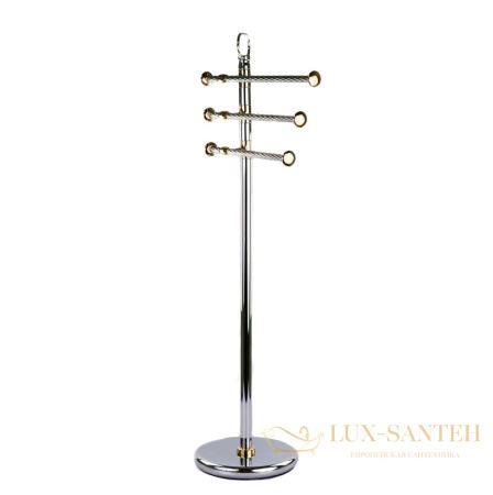 стойка stil haus giunone g696(02): 3 полотенцедержателя, хром-золото