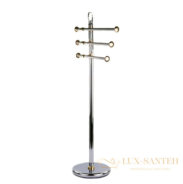 стойка stil haus giunone g696(02): 3 полотенцедержателя, хром-золото