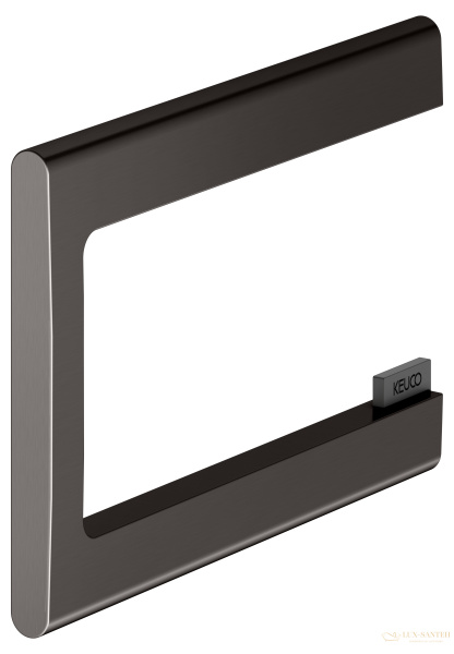 держатель для туалетной бумаги keuco edition 400, 11562350000, титан черный шлифованный