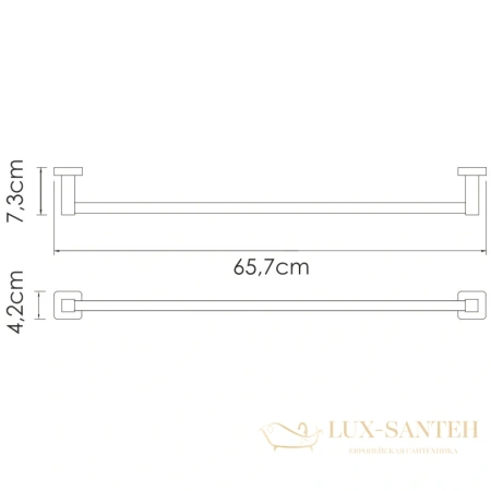 полотенцедержатель wasserkraft rhin k-8730 65,7 см, никель