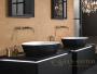 раковина villeroy & boch artis 417943bct8 накладная 43х43 см, coal black