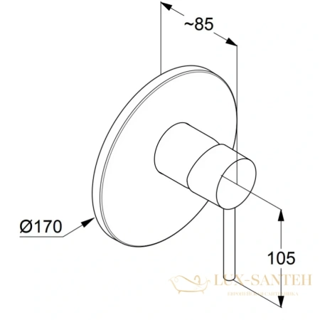 смеситель kludi bozz 38655n076 для душа встраиваемый, золото матовое