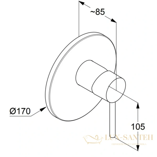 смеситель kludi bozz 38655n076 для душа встраиваемый, золото матовое