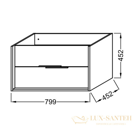 тумба под раковину jacob delafon vivienne eb1667-j5-j5 799х452 мм, белый глянцевый 
