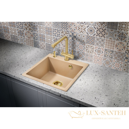 смеситель milacio ultra mcu.558.gd для кухни, золото брашированное