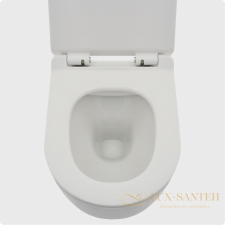 унитаз подвесной безободковый aquame aqm2006, с быстросъемным сиденьем softclose, белый глянцевый