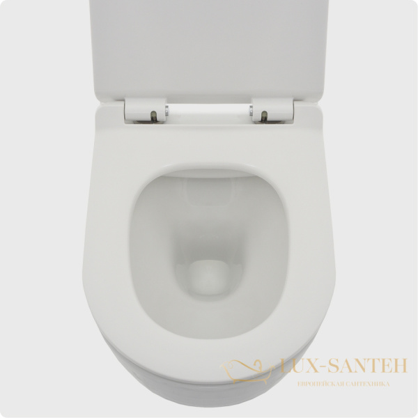 унитаз подвесной безободковый aquame aqm2006, с быстросъемным сиденьем softclose, белый глянцевый