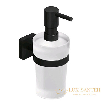 дозатор для жидкого мыла подвесной kludi vela s, 2597639, 150 мл, черный матовый