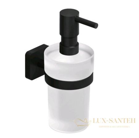 дозатор для жидкого мыла подвесной kludi vela s, 2597639, 150 мл, черный матовый