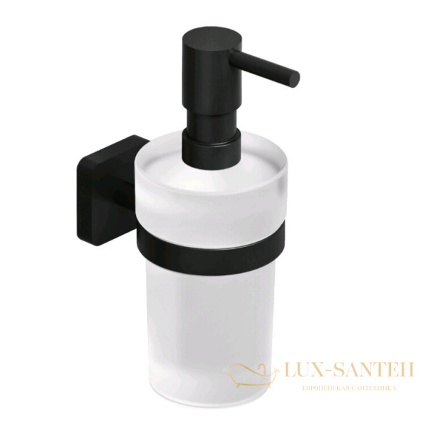 дозатор для жидкого мыла подвесной kludi vela s, 2597639, 150 мл, черный матовый