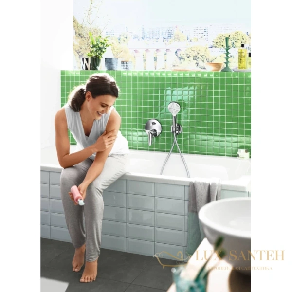 смеситель для ванны hansgrohe novus 71045000 (внешняя часть), хром