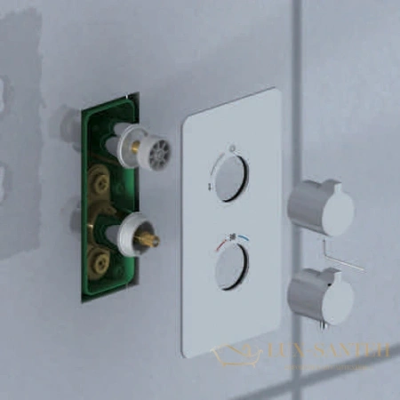 душевой комплект timo petruma sx-5019/03sm 500 мм, черный матовый