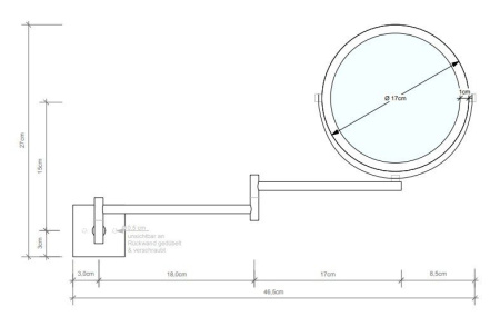 зеркало косметическое decor walther sp 28/2/v 0105800, хром