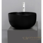 раковина круглая white ceramic dome w030705 накладная ø44,5x24 см, черный матовый