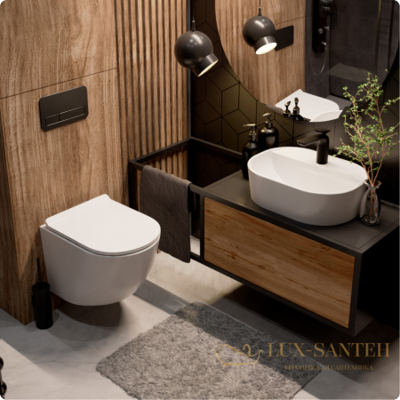 унитаз подвесной безободковый aquame aqm2002, с быстросъемным сиденьем softclose, белый глянцевый