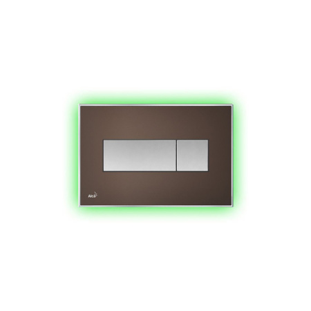 alcaplast кнопка управления с цветной пластиной, светящаяся кнопка коричневая, свет зеленый m1473-aez112