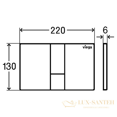 панель смыва viega prevista visign for style 24 773274, хром матовый