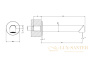 излив gessi ingranaggio 63603.149 для наполнения ванны, finox brushed nickel