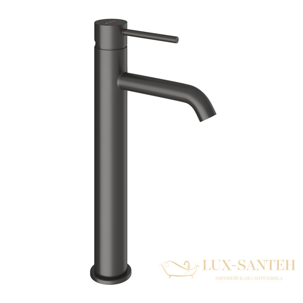 смеситель для раковины aqueduto cano l, can0345, оружейная сталь