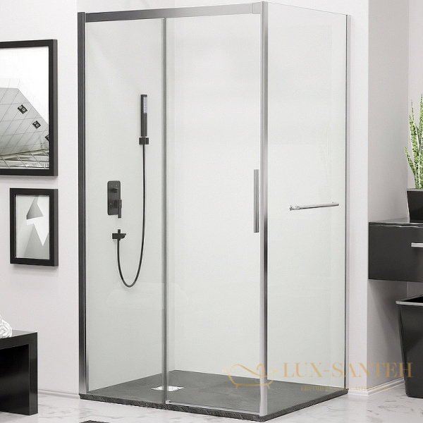 душевой уголок rgw leipzig 341241179-011 le-41-1 170х90, профиль хром, стекло прозрачное