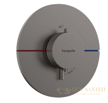 термостат для душа встраиваемый hansgrohe showerselect comfort s, 15559340, черный хром шлифованный