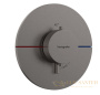 термостат для душа встраиваемый hansgrohe showerselect comfort s, 15559340, черный хром шлифованный