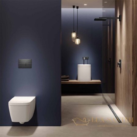 металлическая панель смыва tece tecesquare ll 9240836, pvd сатин, черный хром