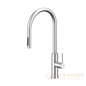 смеситель для кухни сенсорный с выдвижным изливом paulmark senso se215180-cr, хром