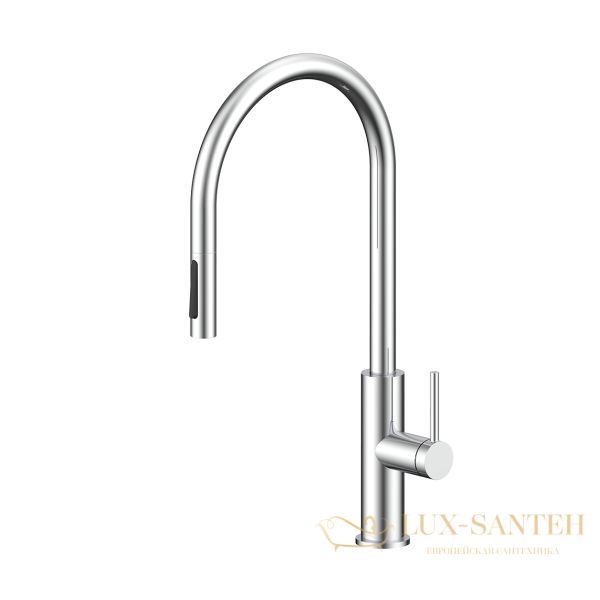 смеситель для кухни сенсорный с выдвижным изливом paulmark senso se215180-cr, хром